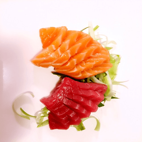 Zalm en tonijn sashimi