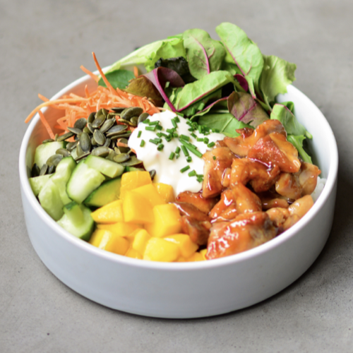 Pokebowl kip teriyaki
