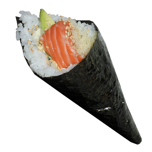 Sake crunchy temaki