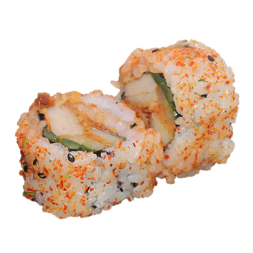 Spicy tori uramaki 4 stuks