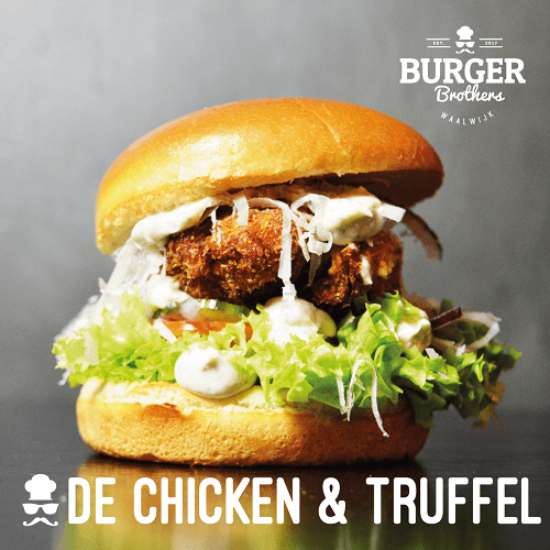 Chicken and truffle burger