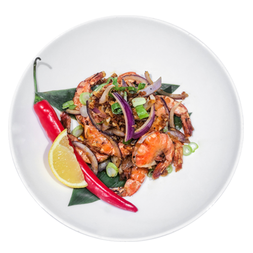 Spicy garlic shrimps