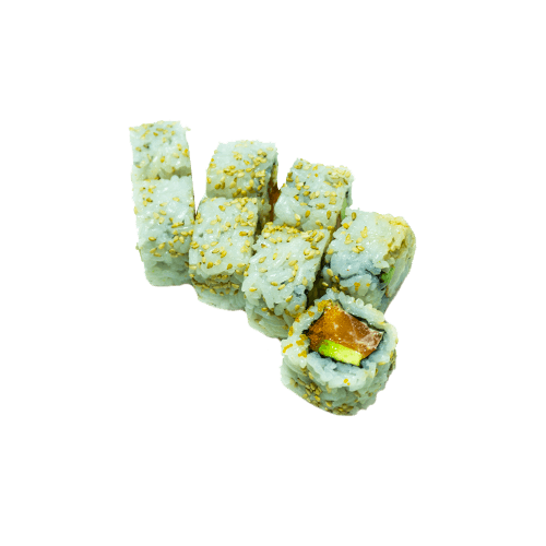 Spicy sake tobiko crunch roll