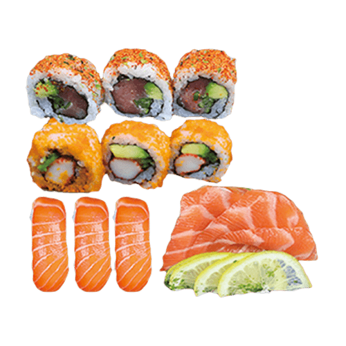 Sushi en sashimi mix 12 stuks