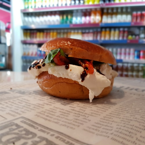 Bagel with caprese