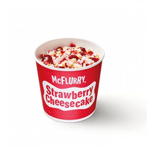McFlurry Strawberry Cheesecake met Aardbeiensaus