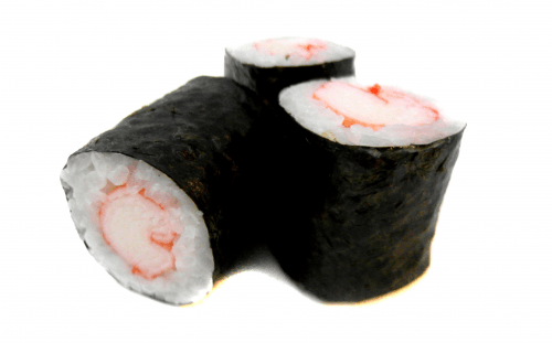 Mini maki sushi krabstick 3 stuks