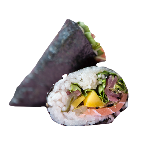 Vegan salmon burrito