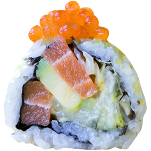 Vegan salmon maki roll