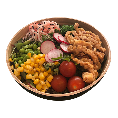 Crispy wakadori salad