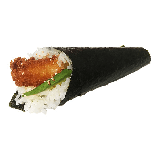 Temaki tempura ebi handroll