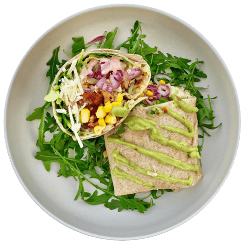 Mexican chicken burrito (optional vegetarian)