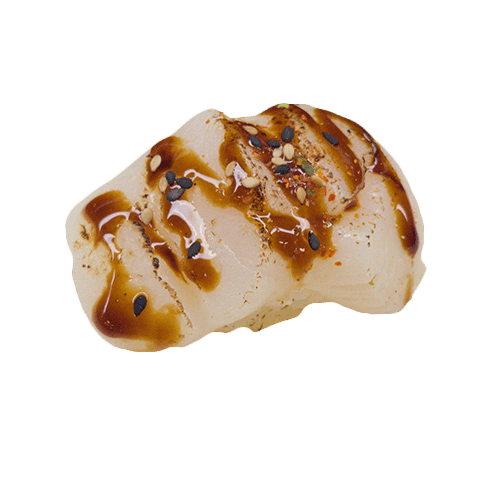 Flamed hotategai nigiri
