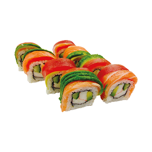 Rainbow roll 8 pieces