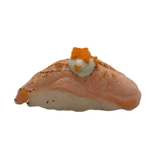 Geflambeerde zalm nigiri