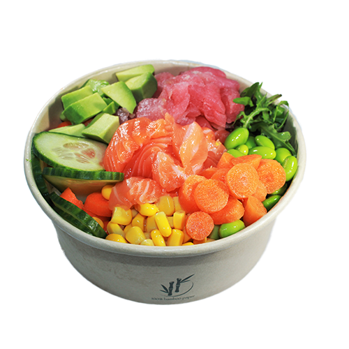 Tuna/zalm mixed poke bowl