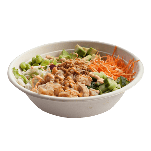 Pokebowl crispy wakadori chicken