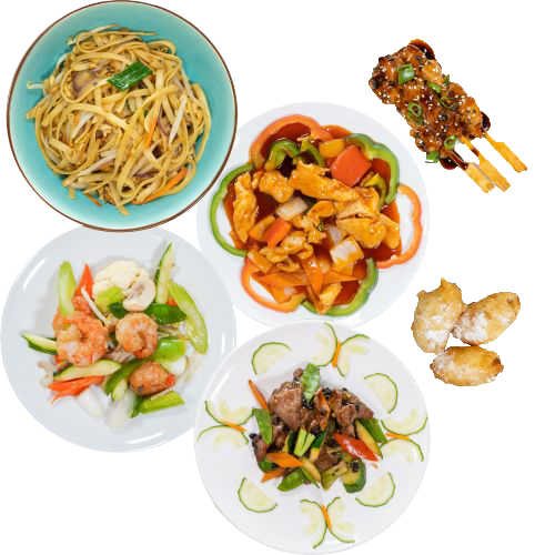 Colorful happy menu 3 personen