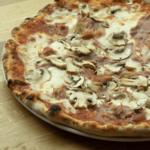 Pizza prosciutto e funghi