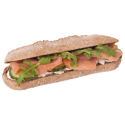 AH fresh smoked salmon sandwich