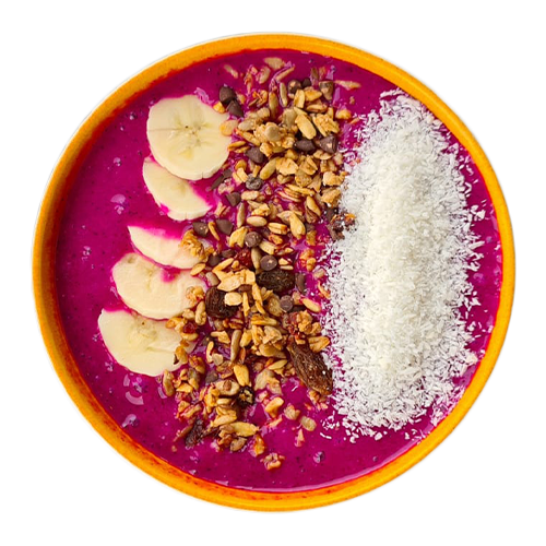 Pink dragonfruit bowl