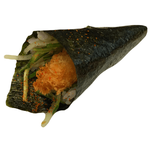 Spicy ebi furai handroll