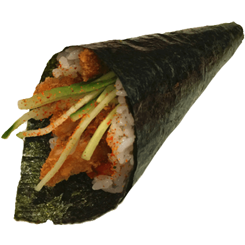 Spicy chicken handroll