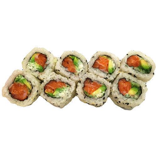 Eight pieces of sake avocado inside-out