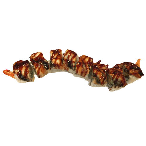 Four pieces of dragon inside-out