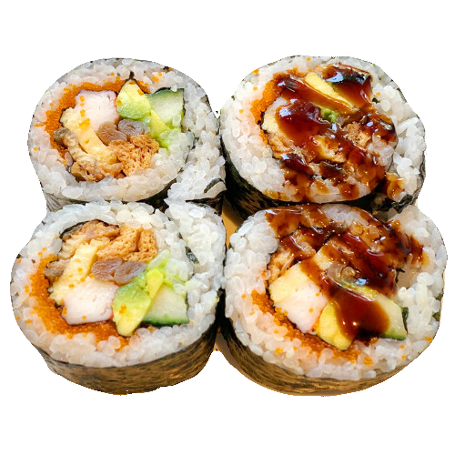 Four pieces of futo maki