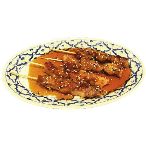 Four pieces of yakitori