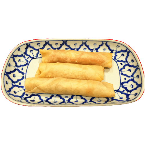 Three Vietnamese spring rolls