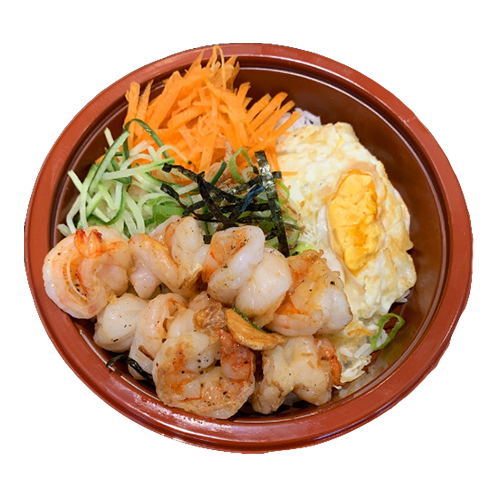 Rice teriyaki shrimp