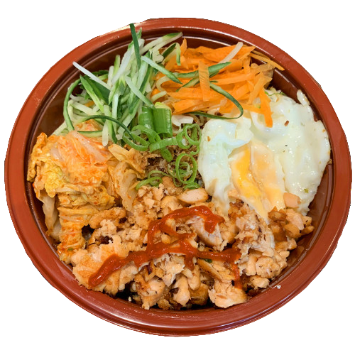 Rice kimchi salmon
