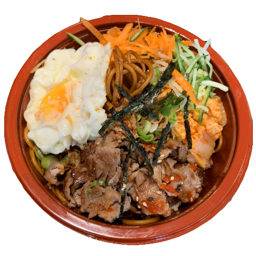 Kimchi beef noodles