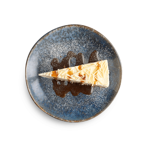White chocolate and ginger cheesecake