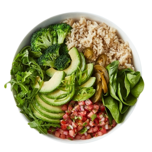 Spicy avo greens bowl