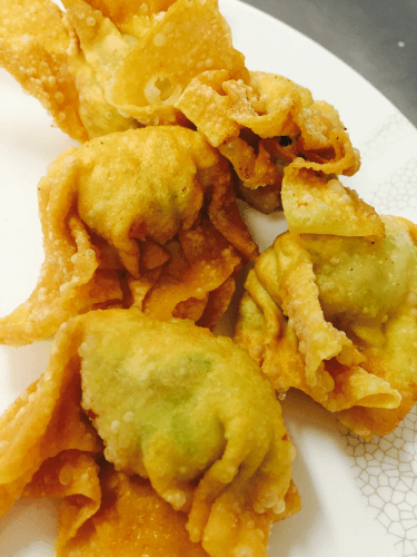 Fried sake dumpling