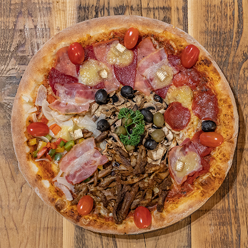 Pizza fantasie van de kok