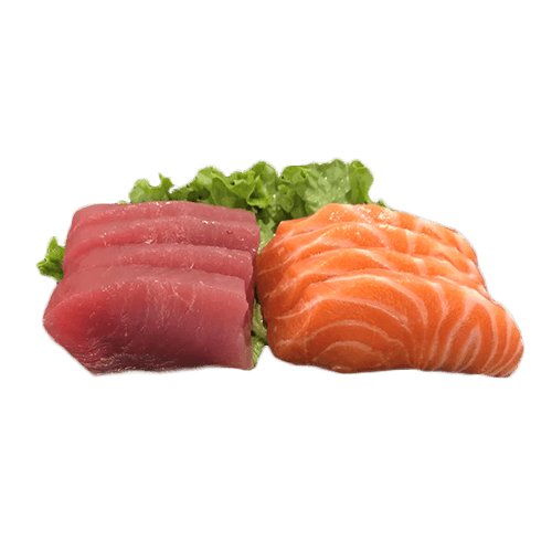 Sashimi salmon and tuna