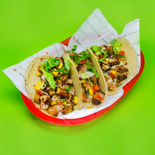 Grilled chicken tacos