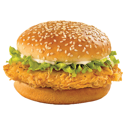 Chicken fillet burger menu