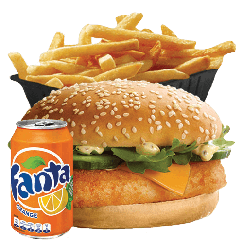 Fish burger menu