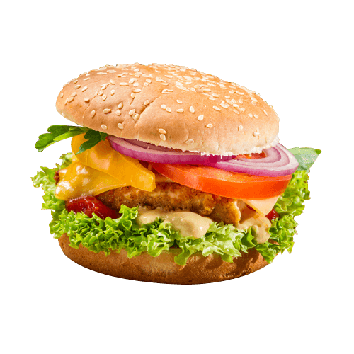 Crispy chicken burger