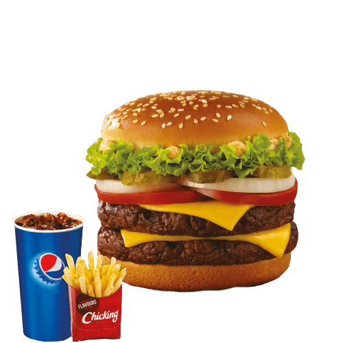 Double beef burger xl menu