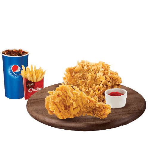 2 chicken pieces meal