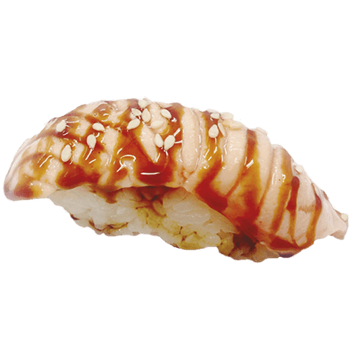Flamed salmon nigiri