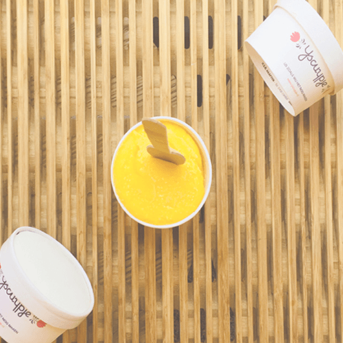 Ijscuypje sorbet bloedsinaasappel