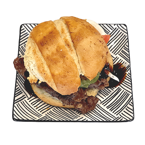 Beef teriyaki cheese broodje menu
