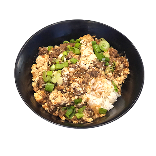 Mapo tofu en rijst
